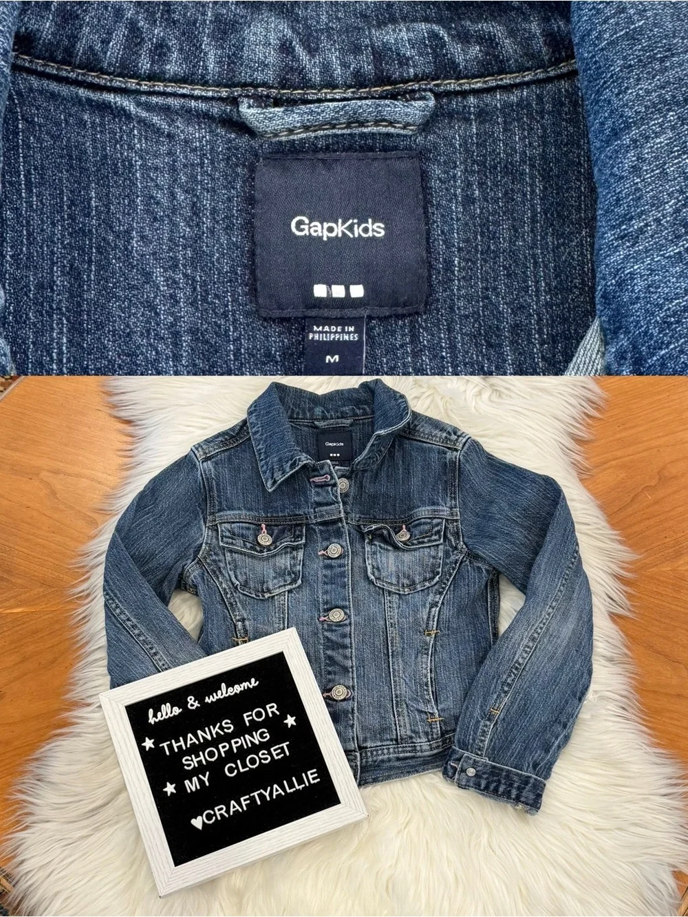 GAP Kids Blue Denim Jean Jacket | Girls Medium